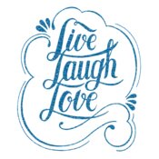 Live Love Laugh  Metallic Royal 