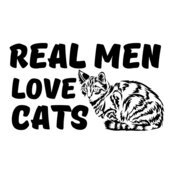 Real Men Love Cats  Black 