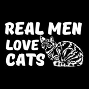 Real Men Love Cats  White 