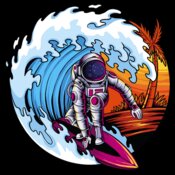 Summer Astronaut Surfer