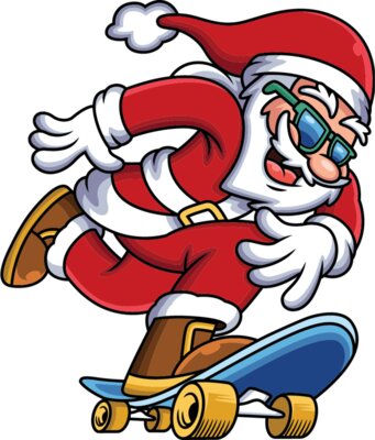 Skateboarding Santa 1