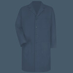 Unisex Extended Sizes Button Front Lab Coat