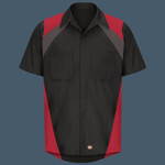Men's Tri-Color Short Sleeve Shop Shirt