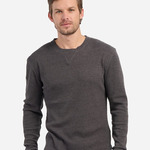 Men's Waffle Knit Long Sleeve T-Shirt