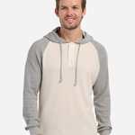 Unisex Waffle Knit Pullover Hooded Long Sleeve T-Shirt