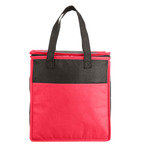 Two-Tone Flat Top Insulated Non-Woven Shopping Tote Bag