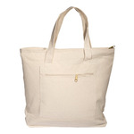 Zippered Cotton Boat Tote Bag