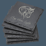 4" x 4" Square Slate Coaster Set-6 Piece