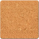 4" Cork Square 6 Coaster Set 