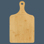 15 1/2" x 9" Bamboo Cutting Board Paddle Shape with Drip Ring